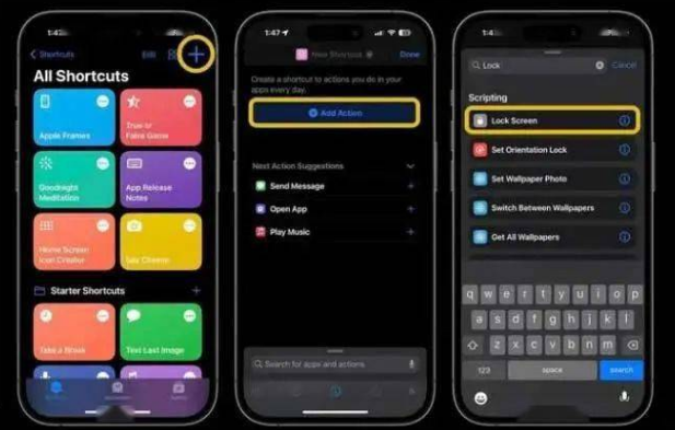 贵池苹果14锁屏维修店分享iPhone14升级iOS16.4后如何创建锁屏快捷方式 